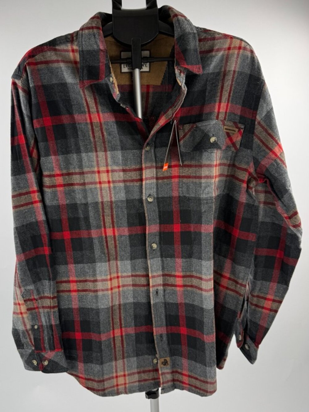 Legendary Whitetails Buck Camp Plaid Flannel Shirt NWT Men’s L